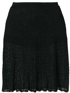 Alaïa Pre-Owned плиссированная кружевная юбка