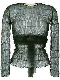 Romeo Gigli Pre-Owned кружевная прозрачная блузка