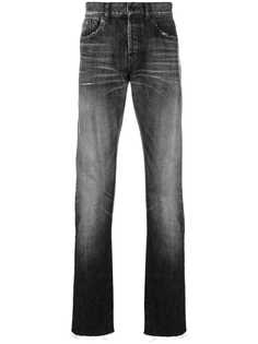 Saint Laurent прямые джинсы с выцветшим эффектом