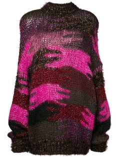 Saint Laurent джемпер с камуфляжным жаккардовым узором
