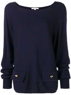 Yves Saint Laurent Pre-Owned джемпер с вырезом-лодочкой