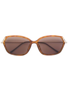 Christian Dior Pre-Owned солнцезащитные очки в геометрической оправе