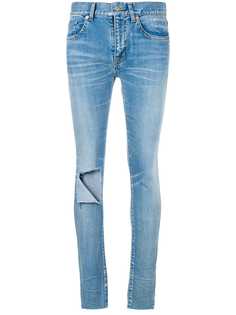 Balenciaga джинсы скинни с потертой отделкой