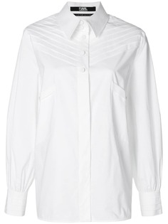 Karl Lagerfeld приталенная рубашка Karl со складками