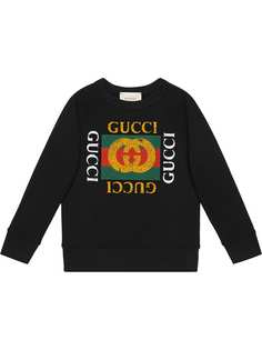 Gucci Kids толстовка с логотипом Gucci