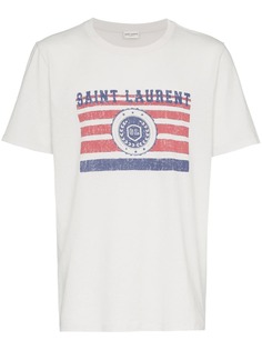 Saint Laurent футболка с университетским логотипом Saint Laurent