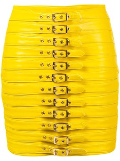 Manokhi мини-юбка с байкерском стиле с пряжками