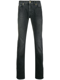 Versace джинсы узкого кроя с выцветшим эффектом