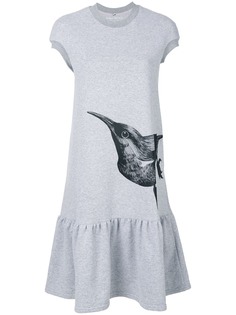 Ioana Ciolacu платье-футболка с принтом в виде птицы