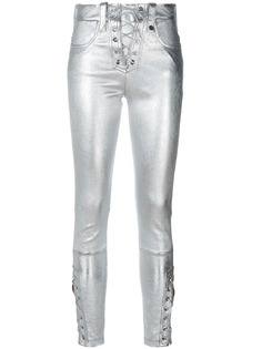 Manokhi укороченные брюки со шнуровкой