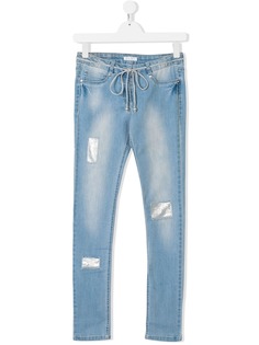 Elsy облегающие джинсы с декоративными вставками