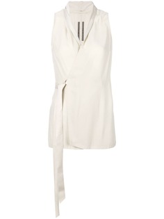 Rick Owens блузка с завязкой на талии