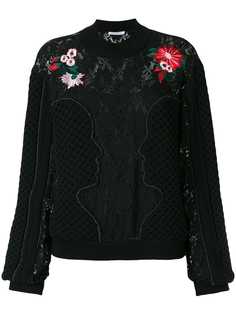 Vivetta кружевной джемпер с цветочной вышивкой