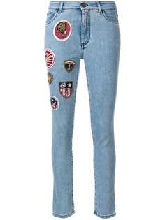 Mr & Mrs Italy укороченные джинсы скинни с заплатками