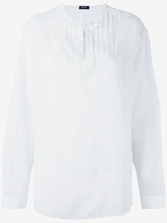 Jil Sander Navy рубашка с завязкой на горловине
