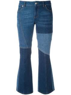 Alexander McQueen расклешенные джинсы с контрастными панелями