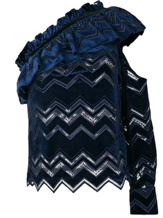 Self-Portrait топ с зигзагообразным декором