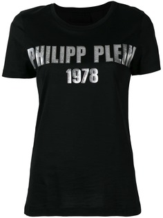 Philipp Plein футболка с логотипом металлик 1978