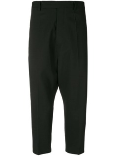 Rick Owens зауженные к низу брюки с заниженным шаговым швом