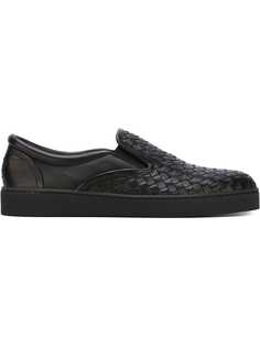 Bottega Veneta плетеные кеды-слипон