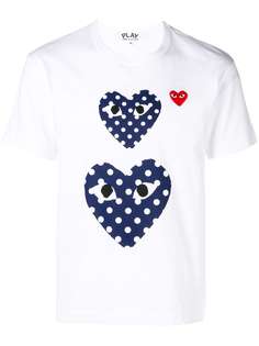 Comme Des Garçons Play футболка с принтом сердец в горох