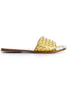 Bottega Veneta плетеные шлепанцы