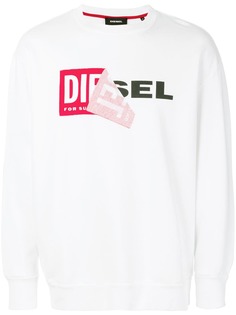 Diesel пуловер Samy с круглым вырезом и логотипом
