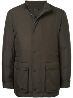 Gieves & Hawkes стеганое пальто с накладными карманами