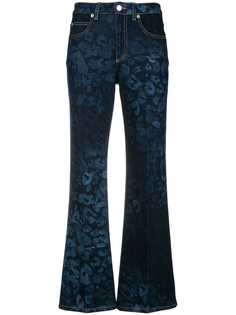 Sonia Rykiel расклешенные леопардовые джинсы