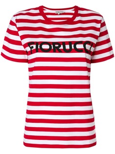 Fiorucci футболка в полоску с логотипом