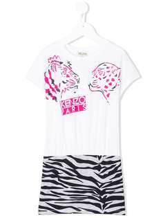 Kenzo Kids платье-футболка Tiger с принтом