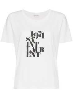 Saint Laurent футболка с логотипом 1971 года