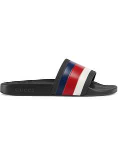 Gucci шлепанцы в полоску