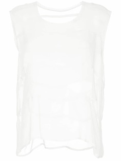 Taylor transparent shortsleeved loose top