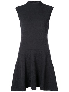 Josie Natori платье с высокой горловиной и оборками