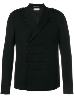 Saint Laurent укороченное пальто в стиле милитари