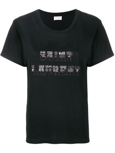 Saint Laurent футболка с принтом логотипа