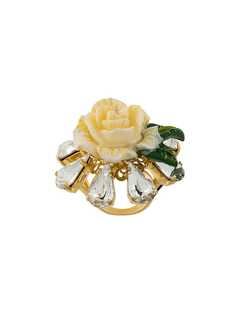 Dolce & Gabbana кольцо в форме розы с кристаллами