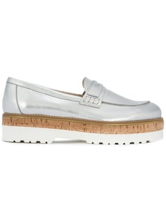 Hogan металлизированные лоферы