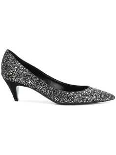 Saint Laurent туфли-лодочки с заостренным носком и блестками