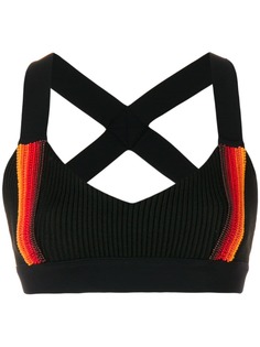 No Ka Oi beaded ribbed compression top