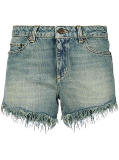 Saint Laurent шорты с рваными деталями