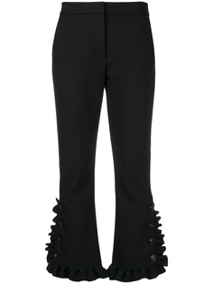 MSGM ruffled cropped trousers
