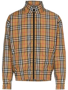 Burberry легкая куртка-бомбер в клетку Vintage Check