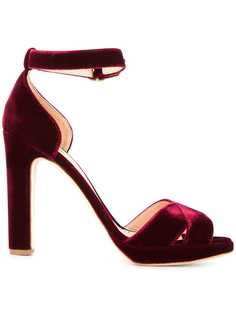 Rupert Sanderson Meadow velvet platform sandals