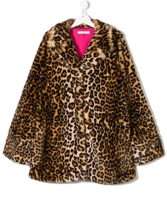 Vivetta Kids TEEN leopard print coat