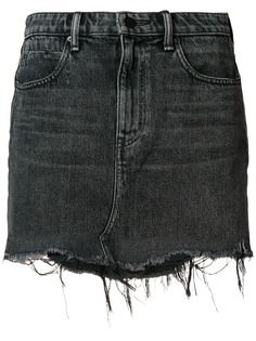 Alexander Wang джинсовая мини-юбка с необработанными краями