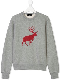 Dsquared2 Kids толстовка с вышитым оленем