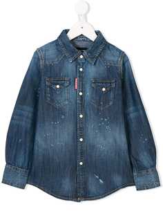 Dsquared2 Kids джинсовая куртка с эффектом "варенки"