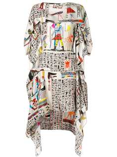 Jean Paul Gaultier Pre-Owned многослойное платье с принтом